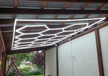 Lampa led hexagon / plaster miodu do garazu, domu, salonu, barbera