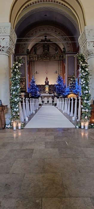 Świeczniki tuby, świecznik, dekoracje ślubne, udekorowanie kościoła, b