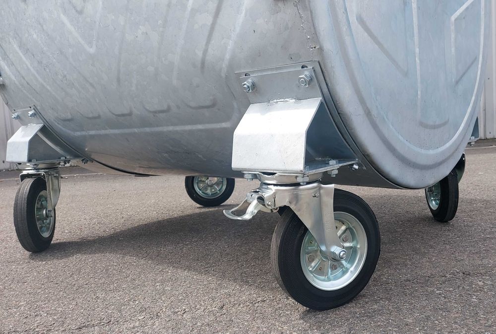 Контейнер для мусора оцинкованный ТБО евроконтейнер мусорный бак 1100