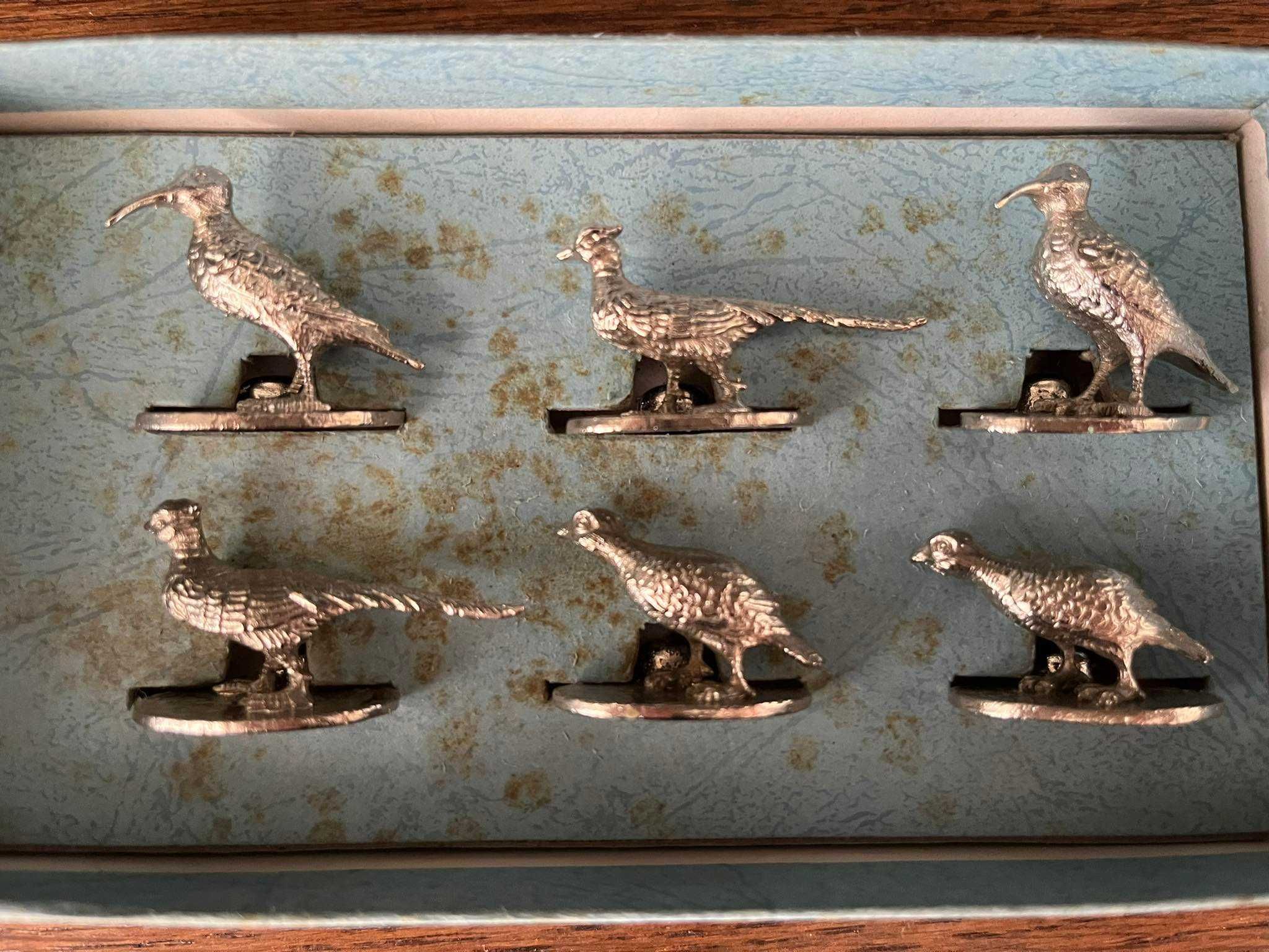 Ptaki metalowe figurki wizytowniki