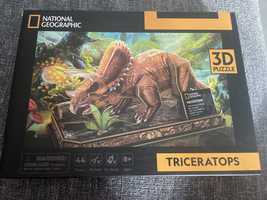 Nowe puzzle 3d dinozaur national geographic triceratops