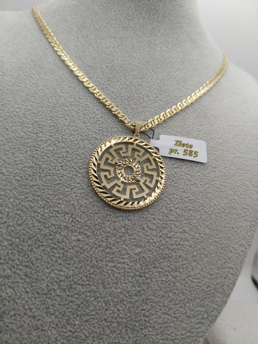 Złota Zawieszka Wzór Grecki Pr.585 Nowa Zapraszamy