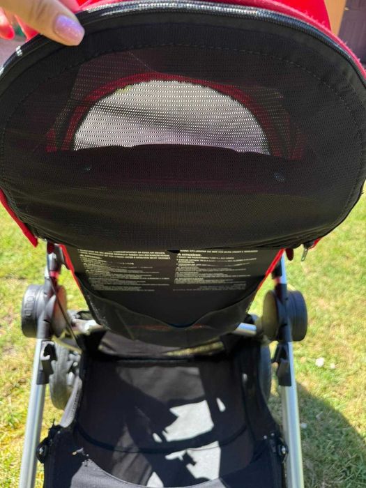 Czerwony wózek Baby Jogger City Select + pałąk + adapter do fotelika