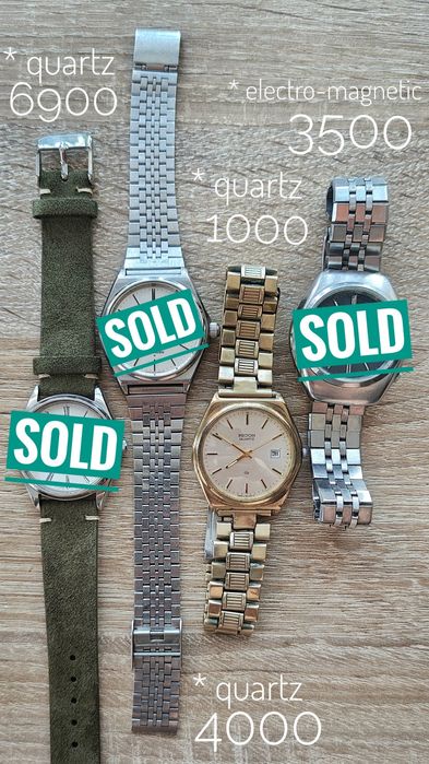 Розпродаж колекції вінтажних японських годинників 60-80x