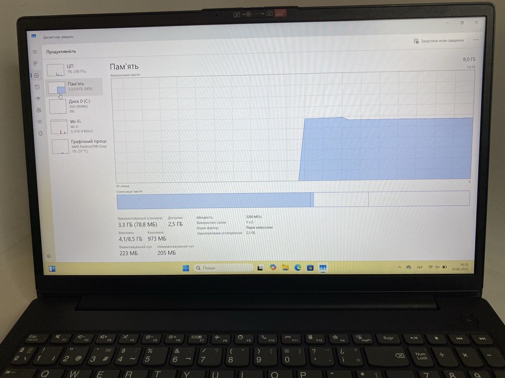 Lenovo V15 G2 ALC (Ryzen 7 5700u/Radeon RX Vega 8/ 12Gb/256Gb/IPS FHD)