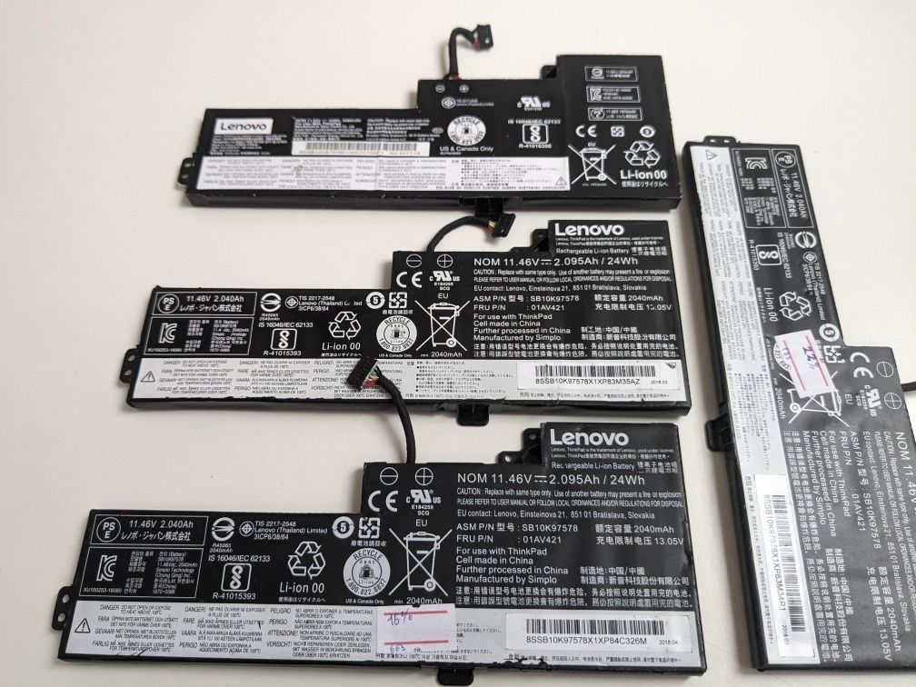 Оригінальна батарея Lenovo ThinkPad T470 T480 - 01AV421 SB10K97578