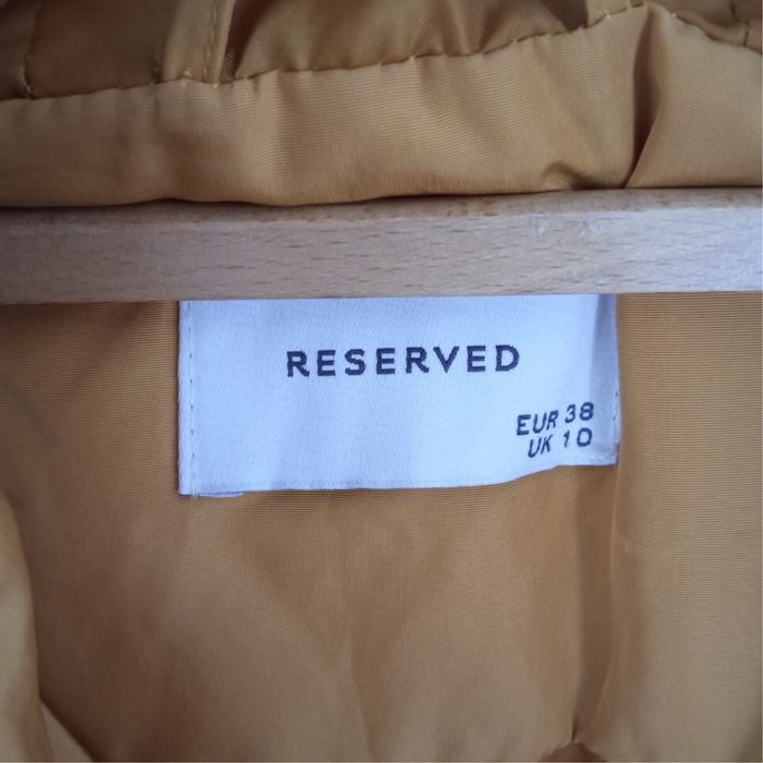Kurtka zimowa Reserved M, musztardowa, futerko