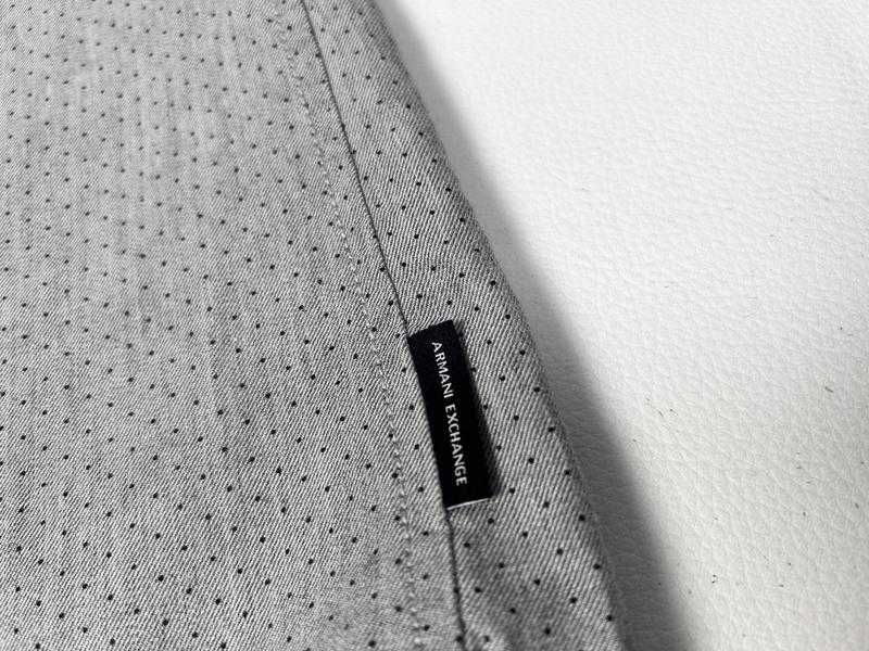 Armani Exchange мужская хлопковая рубашка с длинным рукавом