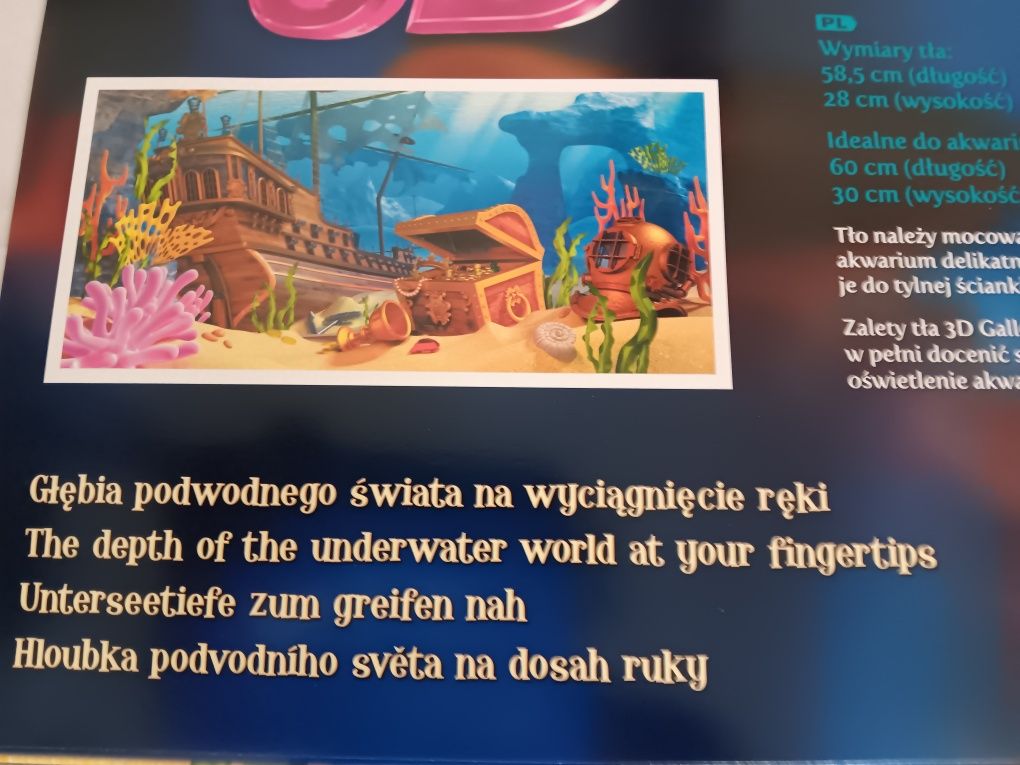 Tło 3D do tyłu akwarium