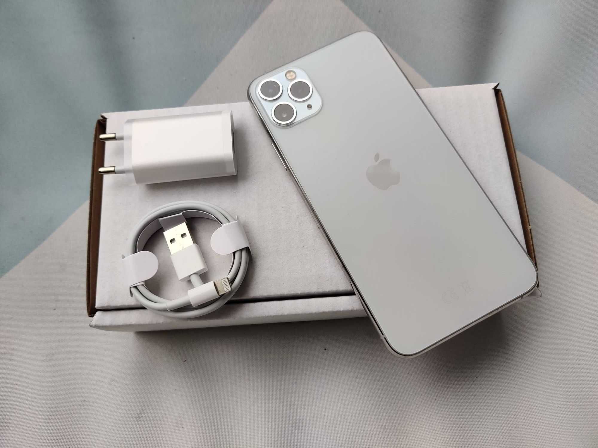 iPhone 11 Pro Max 256GB SILVER WHITE BIAŁY Bateria 100% Gwarancja