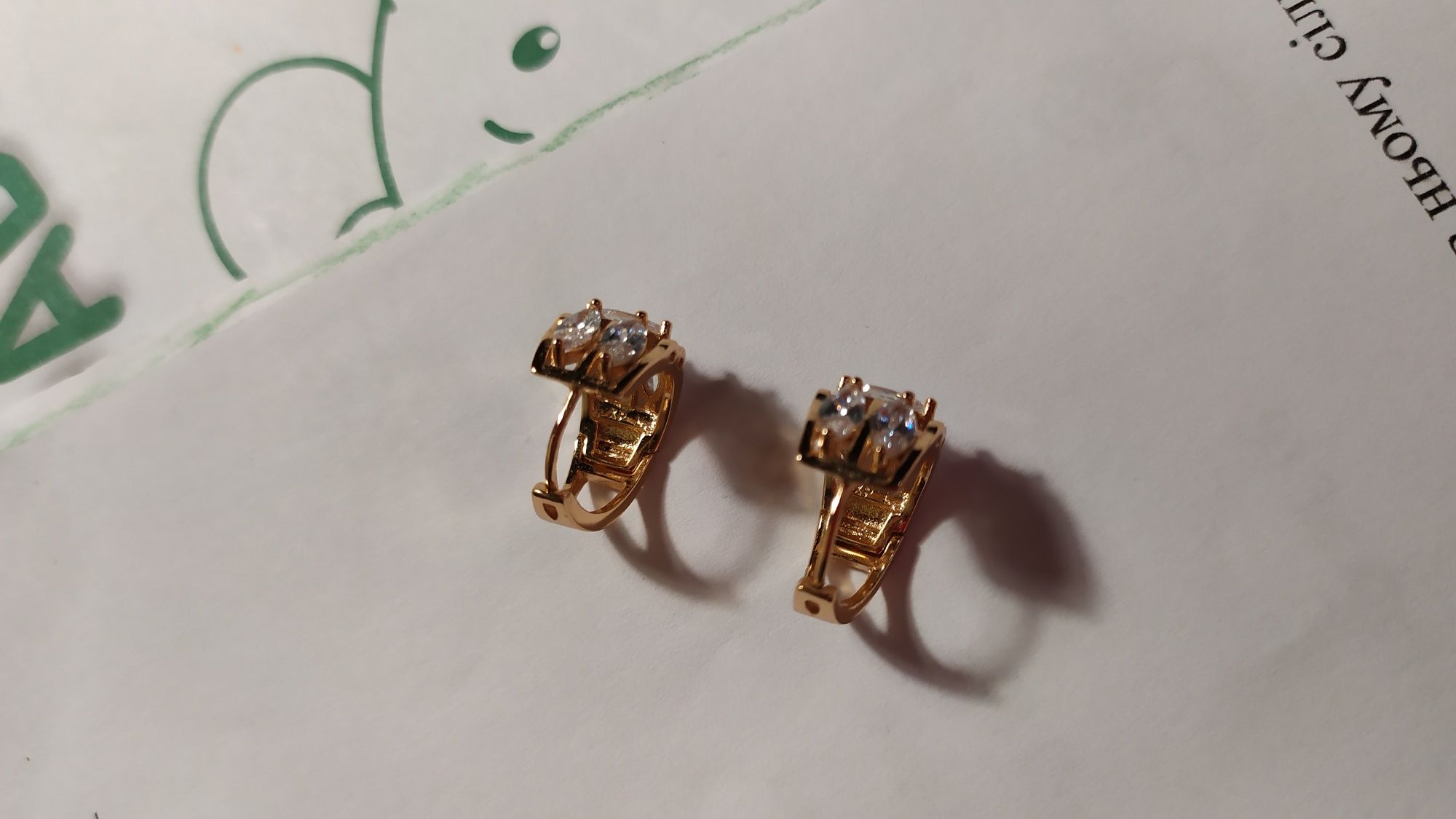 Сережки из медицинского золота Серьги из медицинского золота