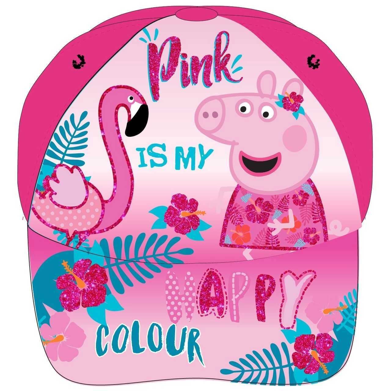 czapka dziewczęca z daszkiem PEPPA ŚWINKA różowa
