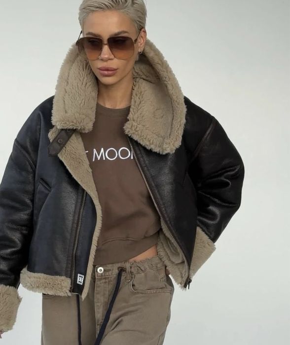 Дублянка жіноча на еко хутрі / Косуха/Дубленка женская