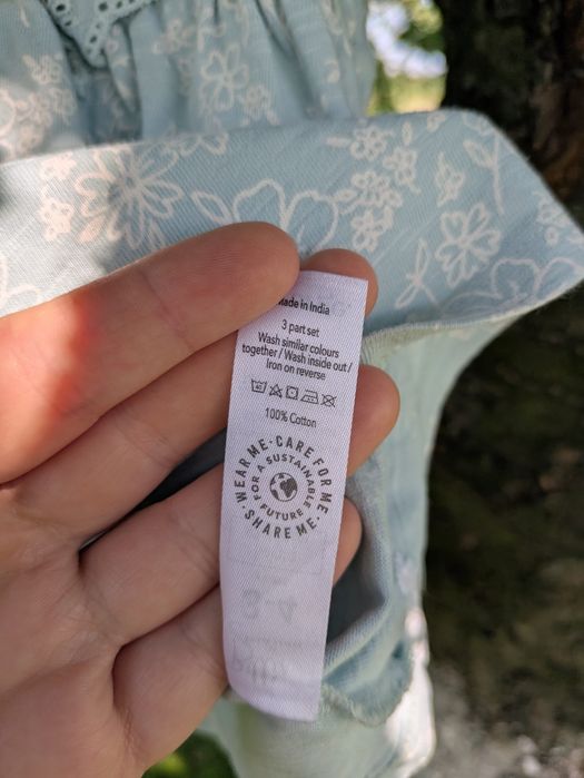Komplet zestaw 3x koszulka top 3x spodenki George Billie Faiers 98-104
