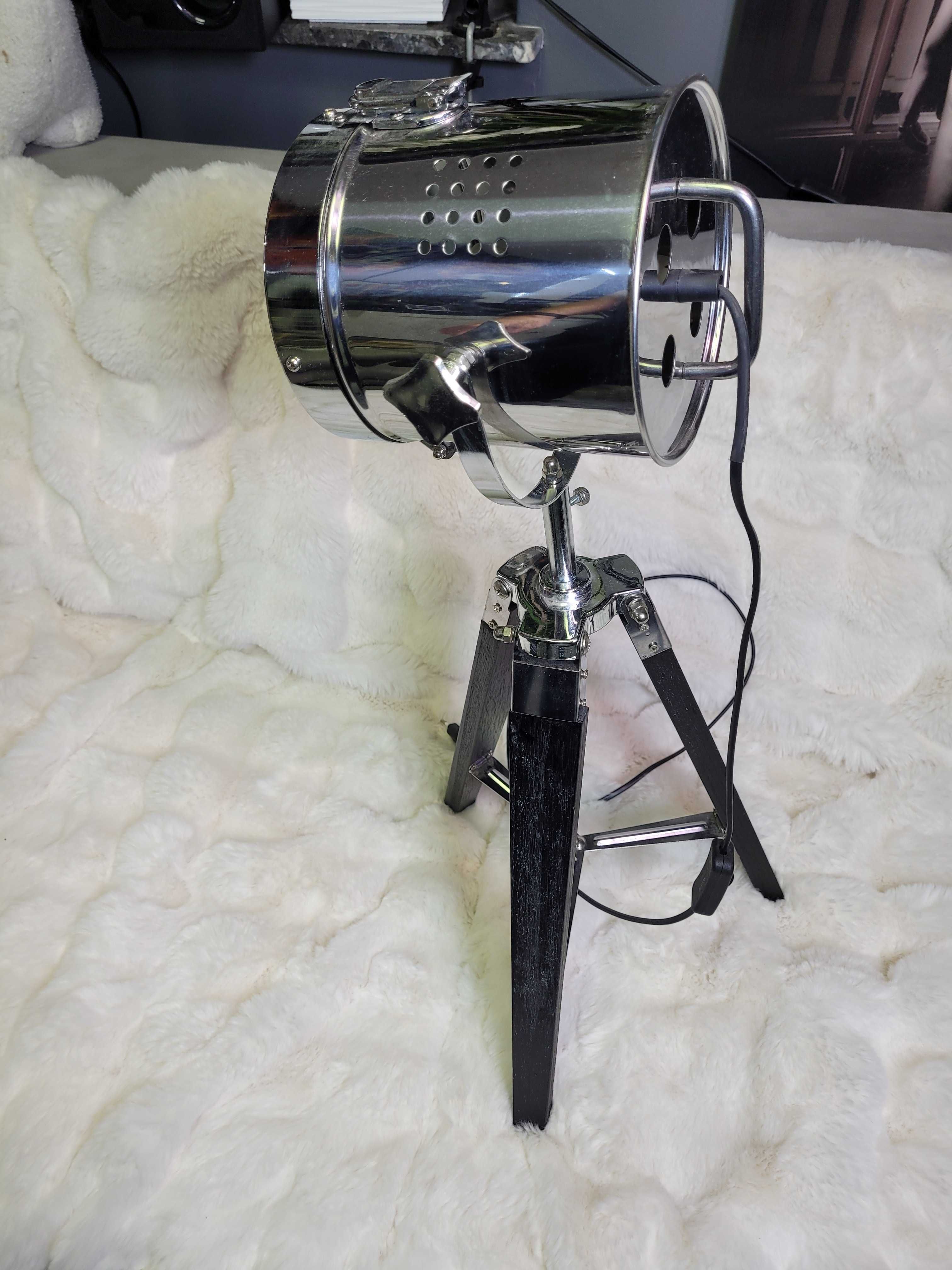 Lampa podłogowa stojąca trójnóg tripod czarna 67cm