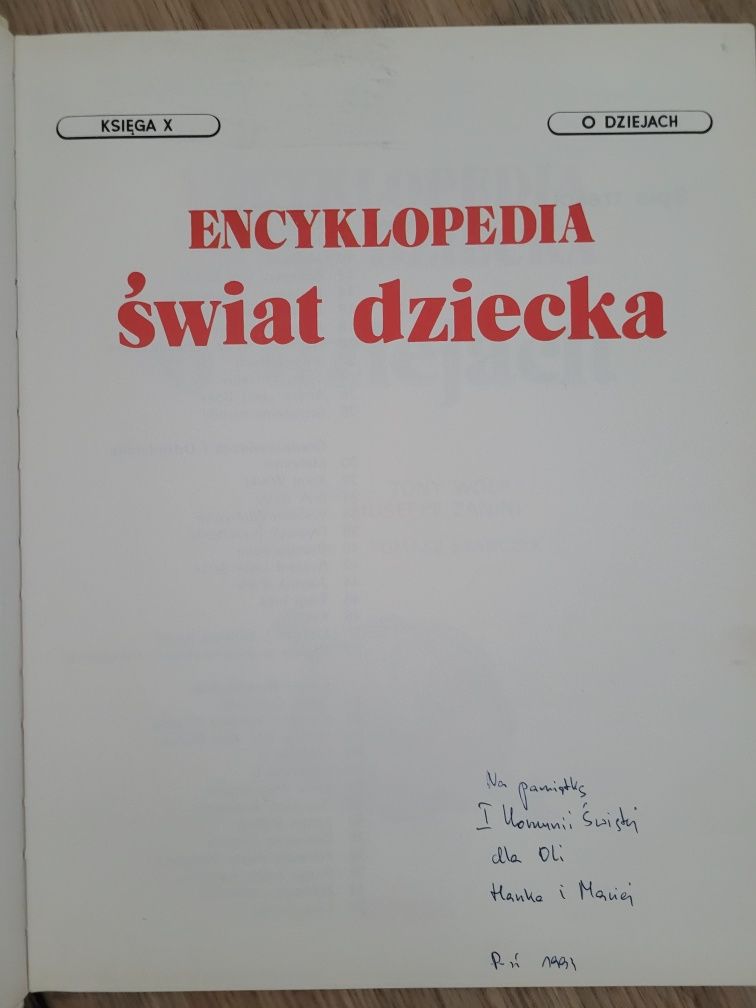 Encyklopedia świat dziecka. O dziejach.