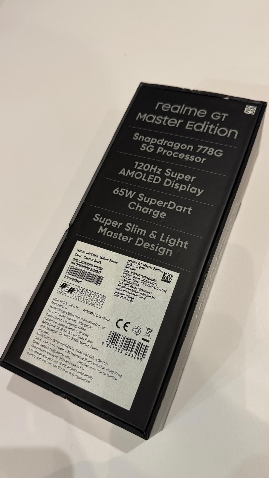 Realme GT Master Edition 128GB kolor Cosmos Black + Etui + Ładowarka