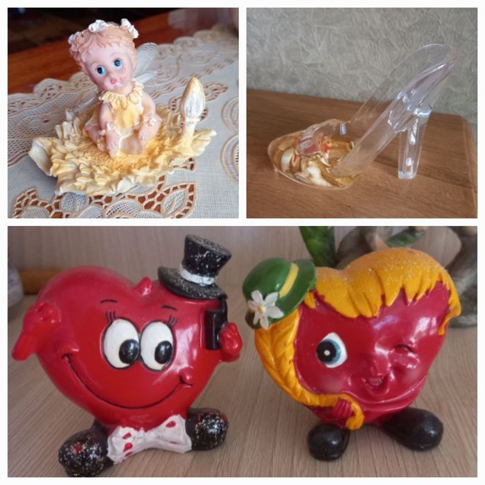 Сувенир, статуэтка сердечки, девочка, туфля