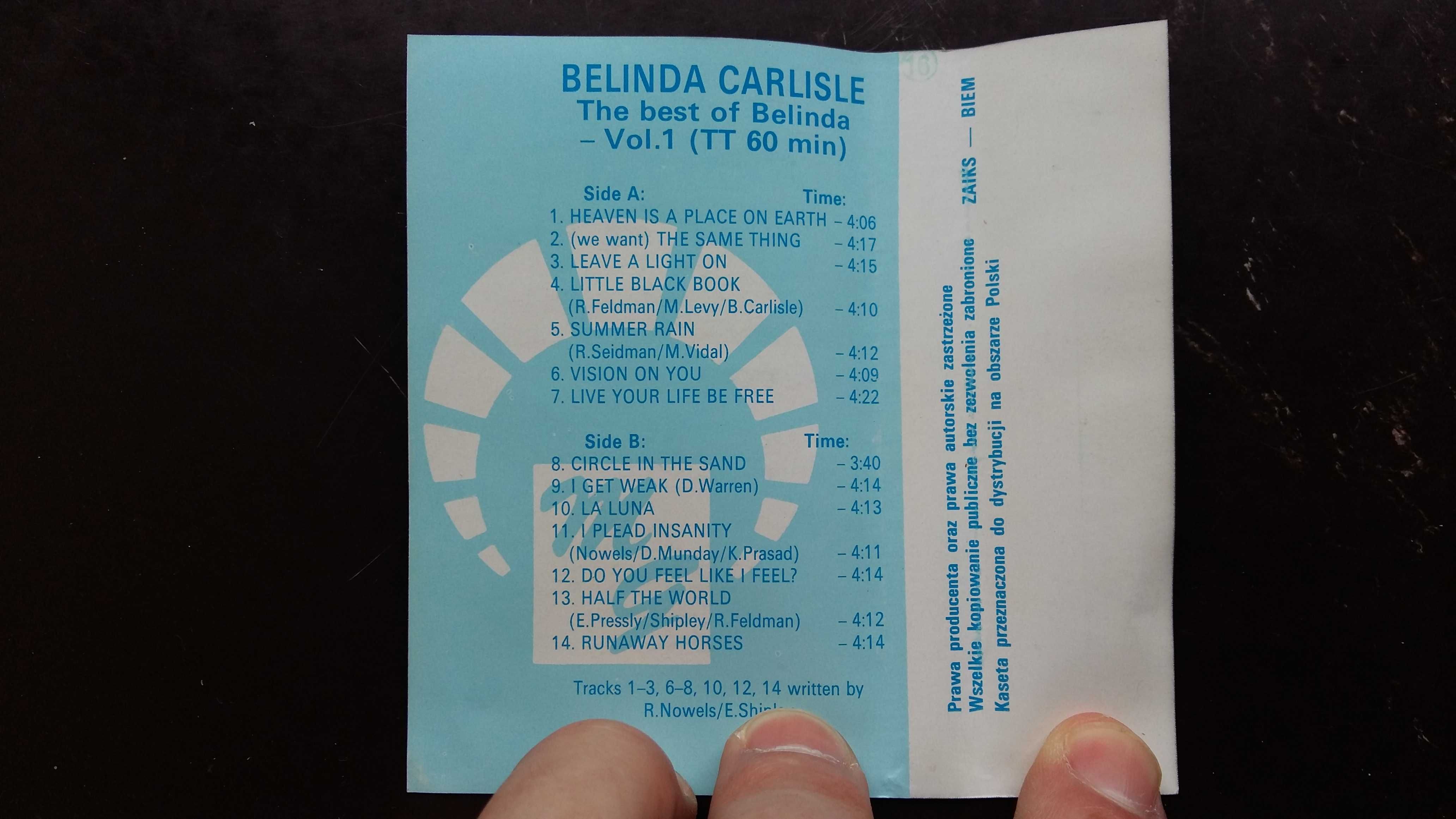 Kaseta magnetofonowa Belinda Carlise- The Best Of Belina Vol. 1