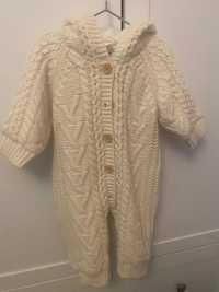 Sweterek kombinezon NEXT Baby kremowy beżowy 62 cm
