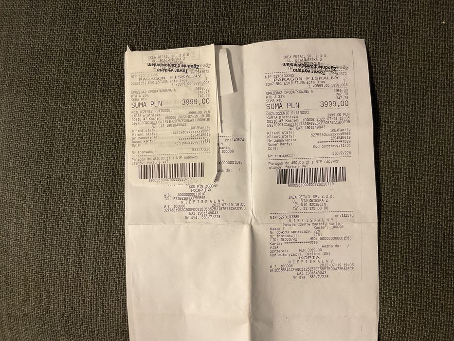 ESKILSTUNA Sofa 3-osobowa kanapa z funkcją spania IKEA NA GWARANCJI