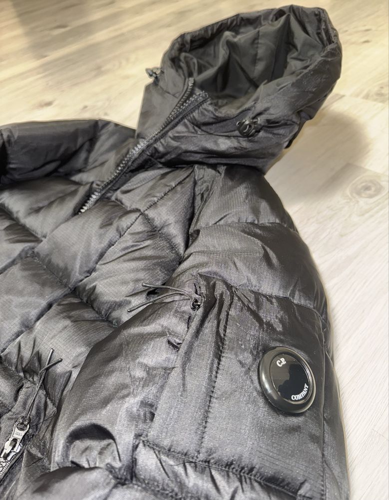 Пуховик C.P. Company Black Down DD Shell Hooded Jacket, сипи компени