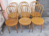 Stare drewniane krzesła gięte 4 szt. PRL vintage