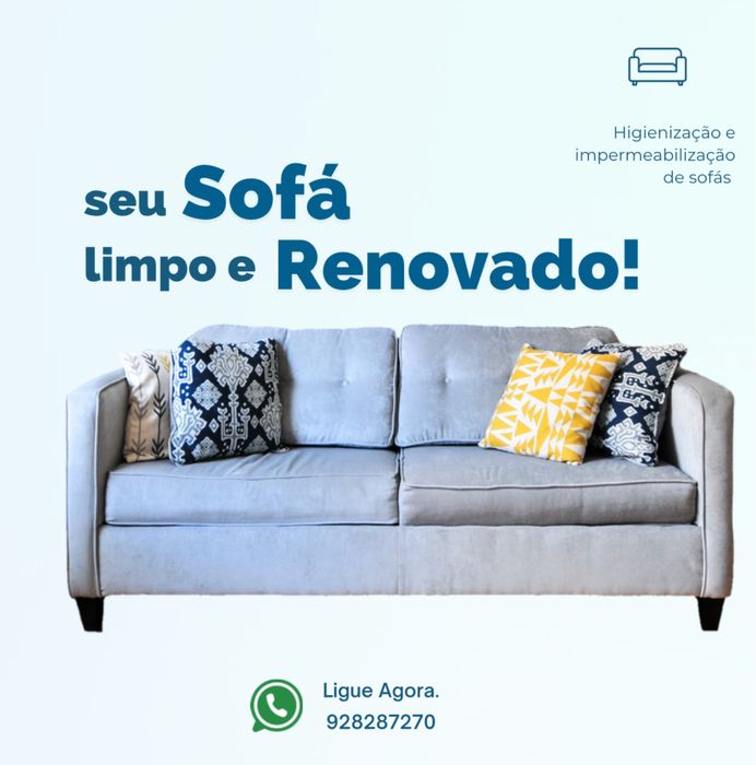 Limpeza de sofás, carpetes, colchões, cadeirões