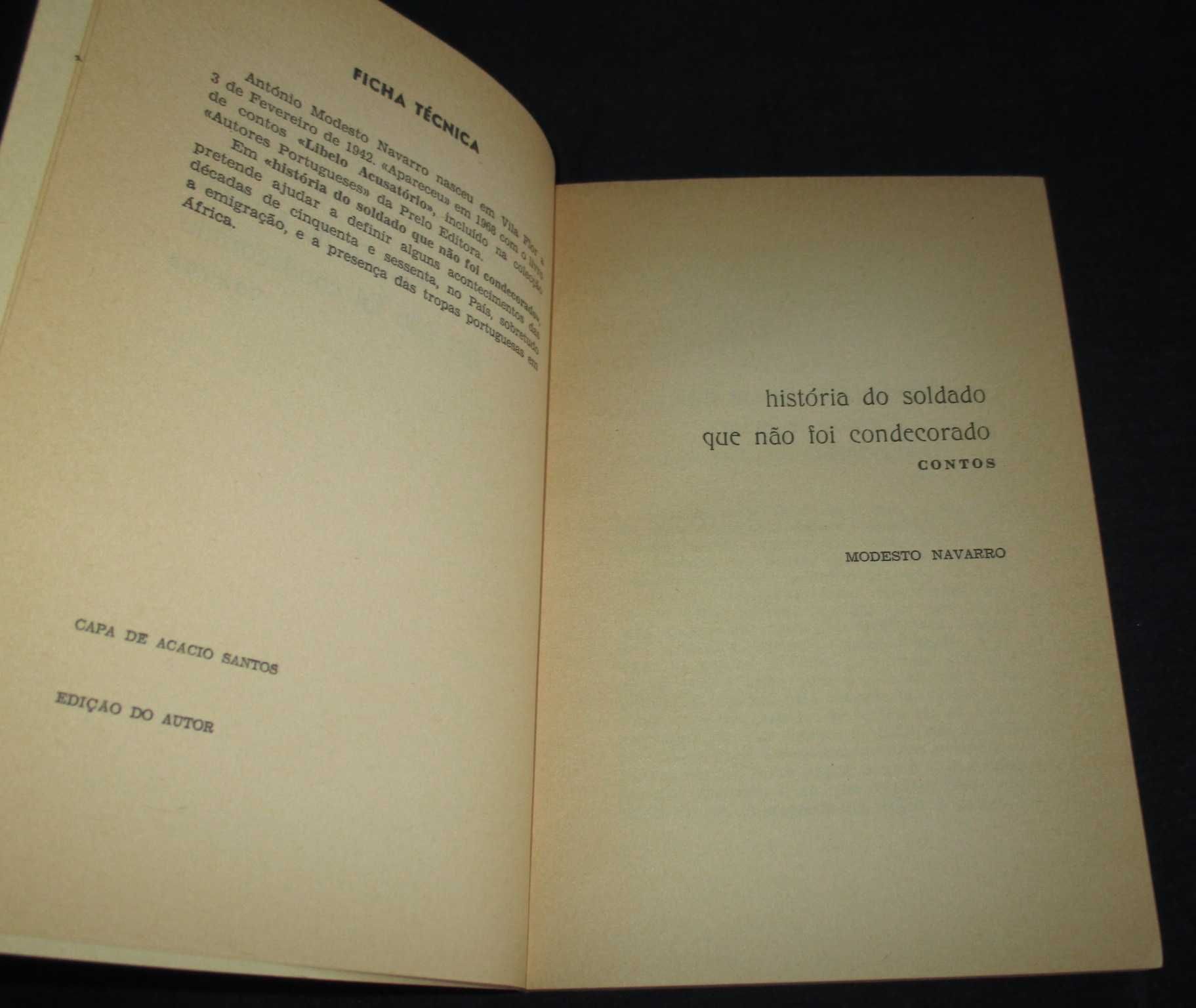 Livro História do Soldado que não foi condecorado 1ª edição 1972