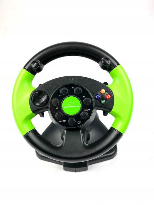 Kierownica Esperanza EG104 PC XBOX PlayStation 3 Czarny ZIelony NOWY