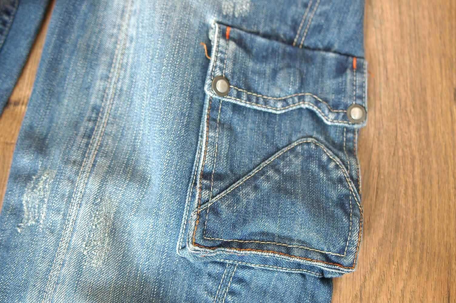 spodenki krótkie spodnie dżinsowe rybaczki - House denim - 27/32