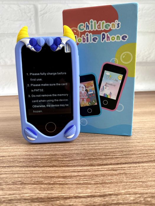 Дитячий телефон (смартфон) | Фіолетовий дракон + Карта памʼяті 32 Gb