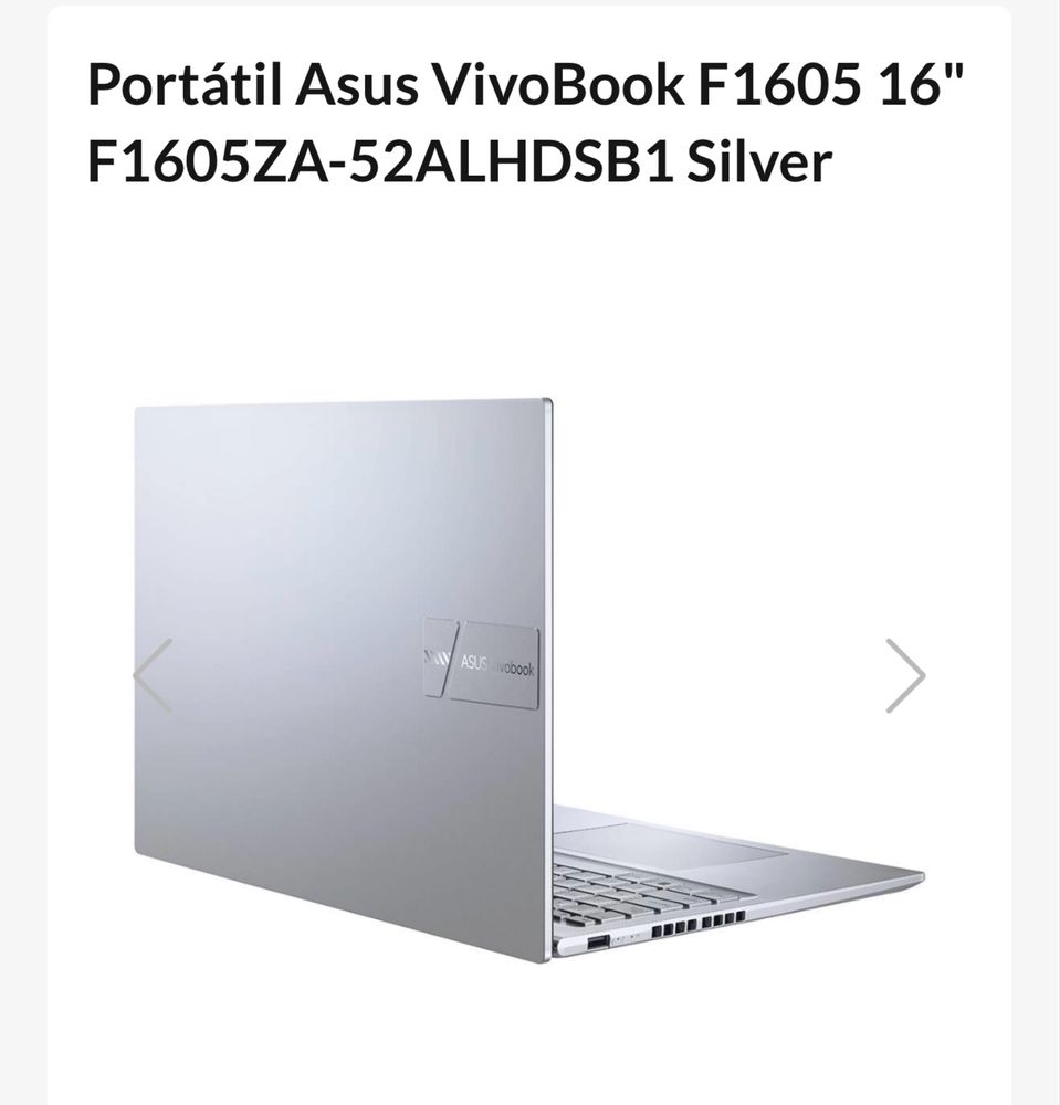 Portatil ASUS VIVOBOOK16 com FATURA