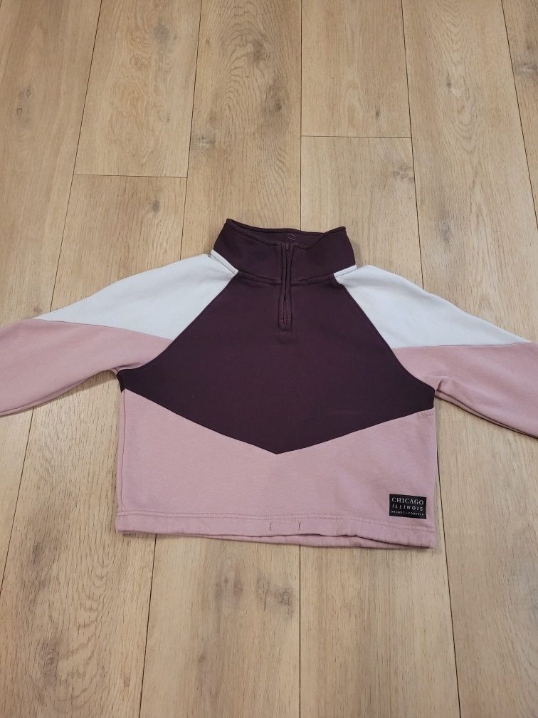 Bluza H&M dla dziewczynki rozmiar 134 140 cm szkoła w-f fiolet