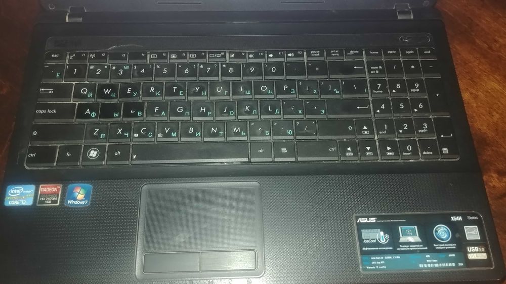 Ноутбук ASUS X54H Core-I3  Radeon HD 74