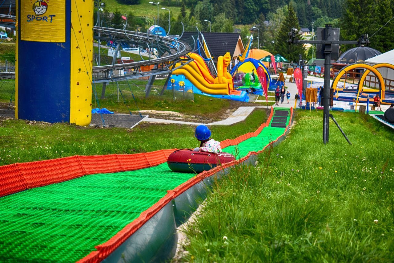 Tor tubingowy dla pontonów – 100 metrów długości + pełne wyposażenie
