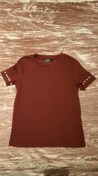 T-shirt Bershka bordeaux