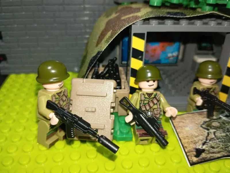 Zestaw Militarna Baza Wojskowa + 5 Figurki Żołnierzy USA jak LEGO Cobi