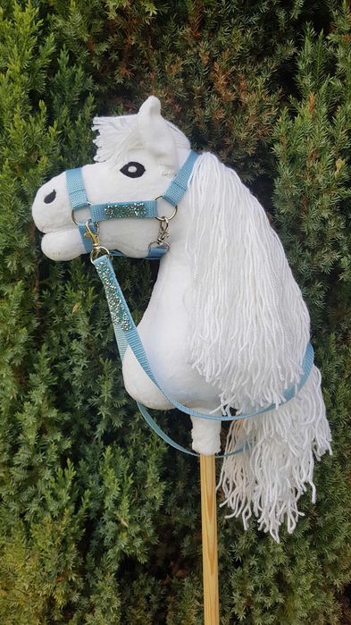 Kantar wraz z wodzami dla hobby horse w rozmiarze A4 - kolor niebieski