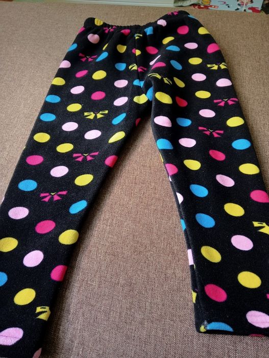 Spodnie zimowe zestaw dziewcz z futerkiem 4 szt 104 i 1 szt 98