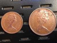New Penny e 2 New Pence 1971 Raríssimas.1a cunhagem novo preço