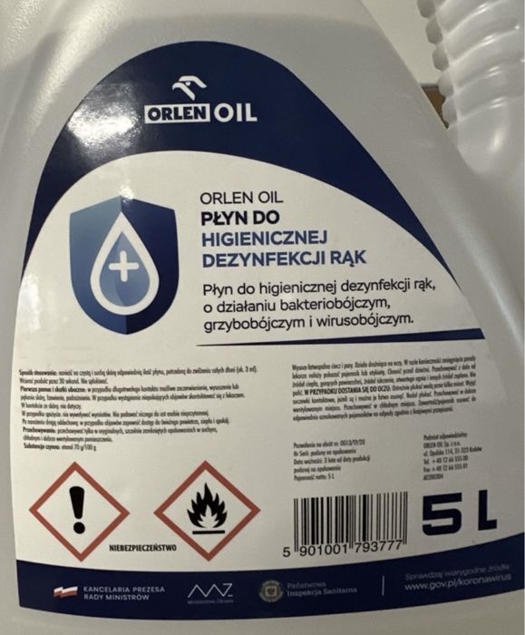 Plyn Orlen 4x5l nowe