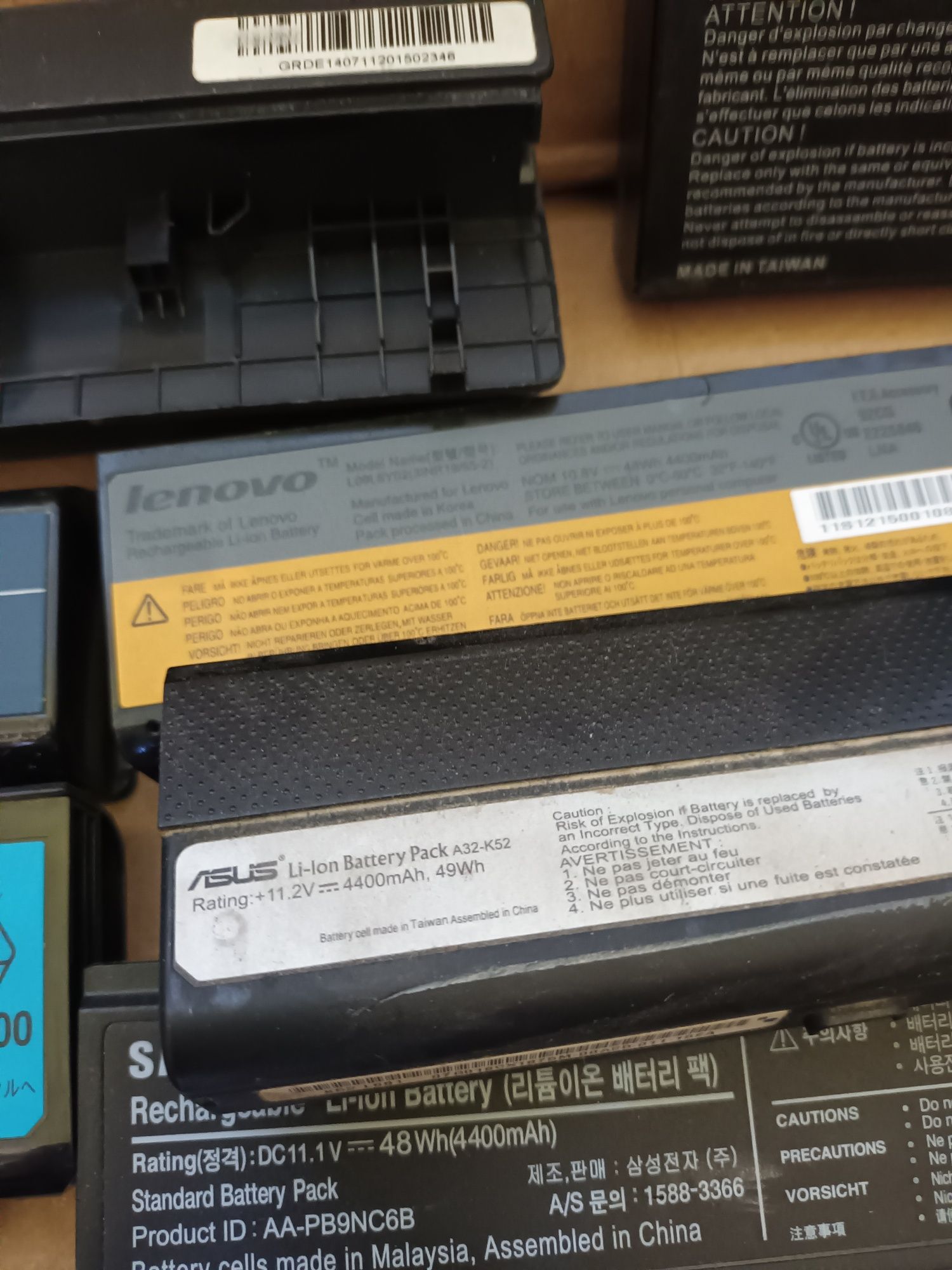 Baterie od laptopów na ogniwa 10 szt