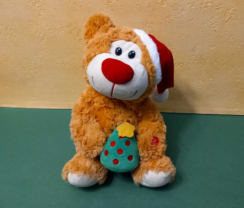 Miś świąteczny pluszowy na Święta pozytywka ,,Jingle bells,, 30 cm