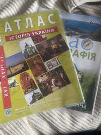 Атласи історія України та географія 8 клас