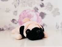 Maskotka piesek Ty Beanie Baby „Pugsly” mops, vintage