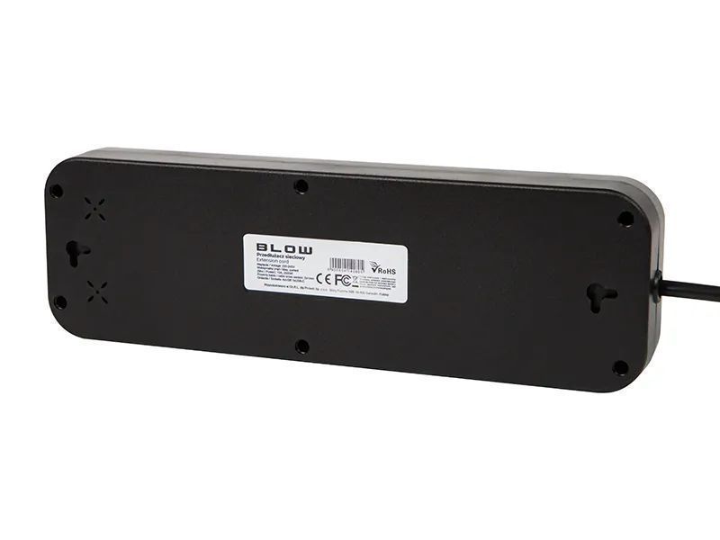 Listwa przedłużacz 5 gniazd + 4x USB + 1x USC-C 5m czarny 98-209#