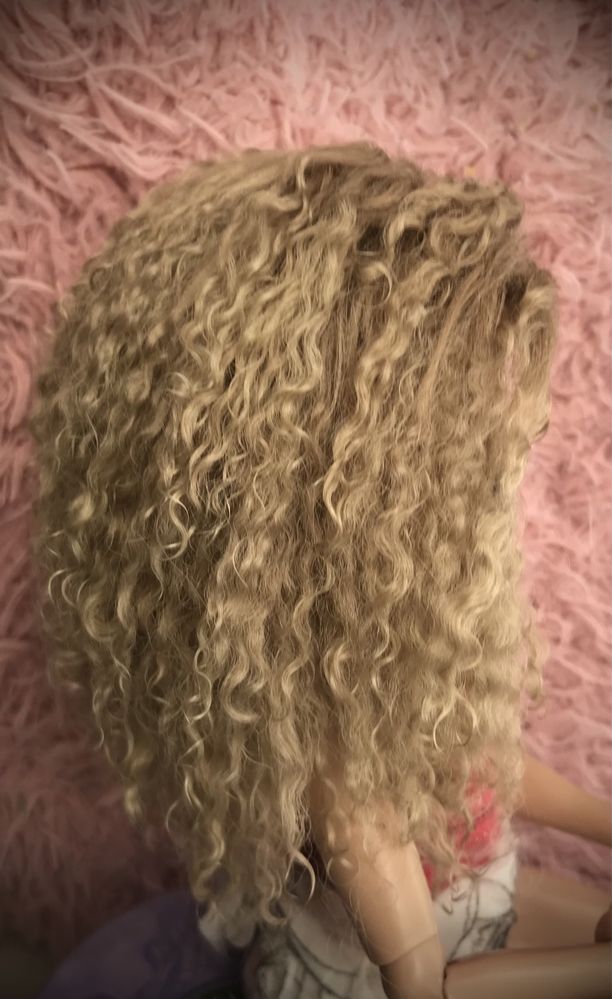 Peruka wig dla lalki bjd 1/4 blond 2
