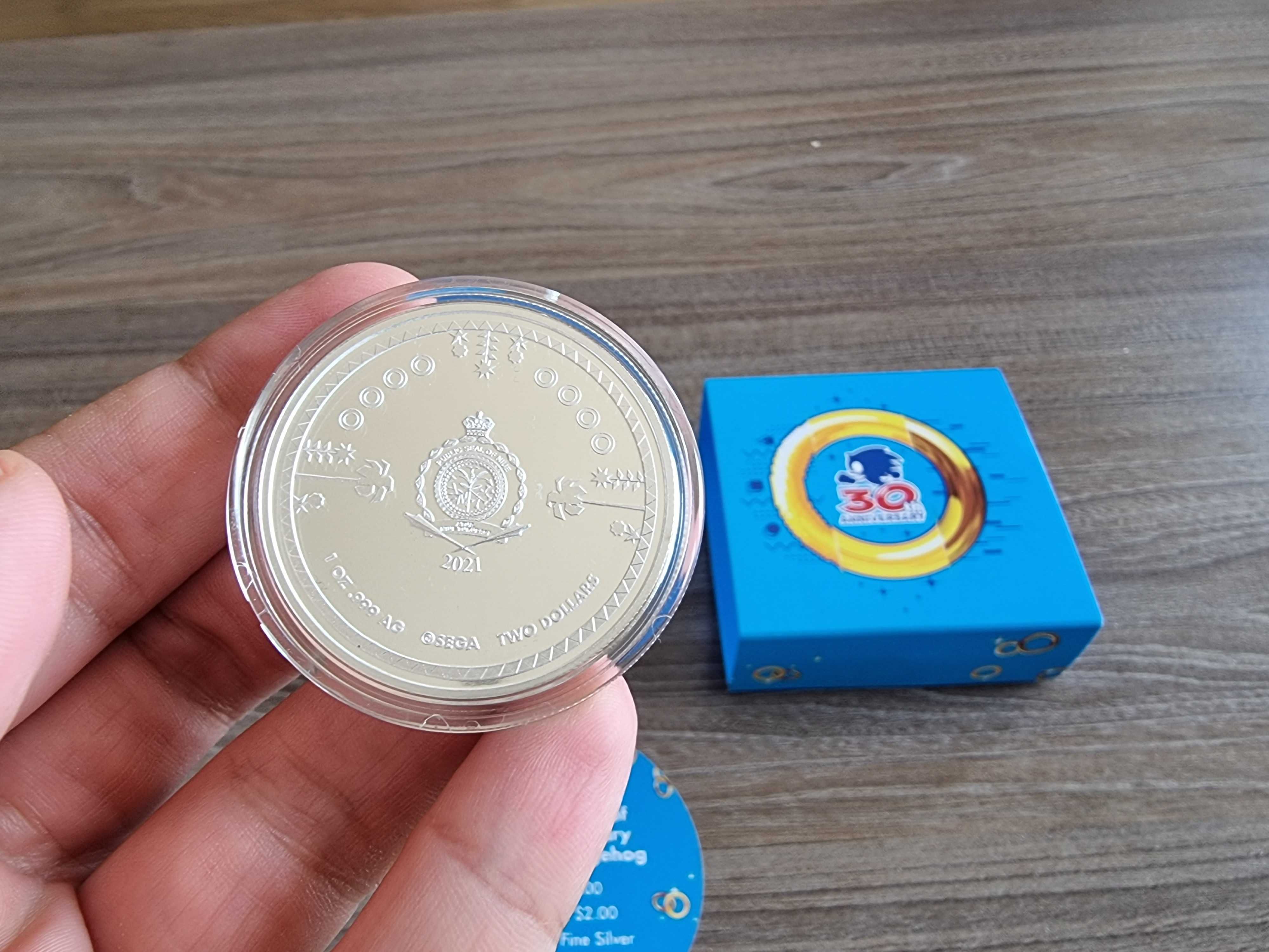 Moeda de prata proof Sonic 30th anniversary 1 oz.