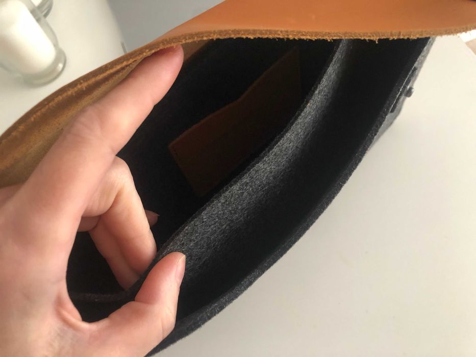 Ekskluzywne etui pokrowiec na laptopa MUJJO skóra + filc